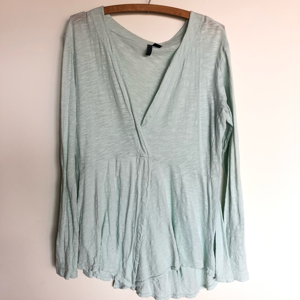 Anthropologie top in pale blue